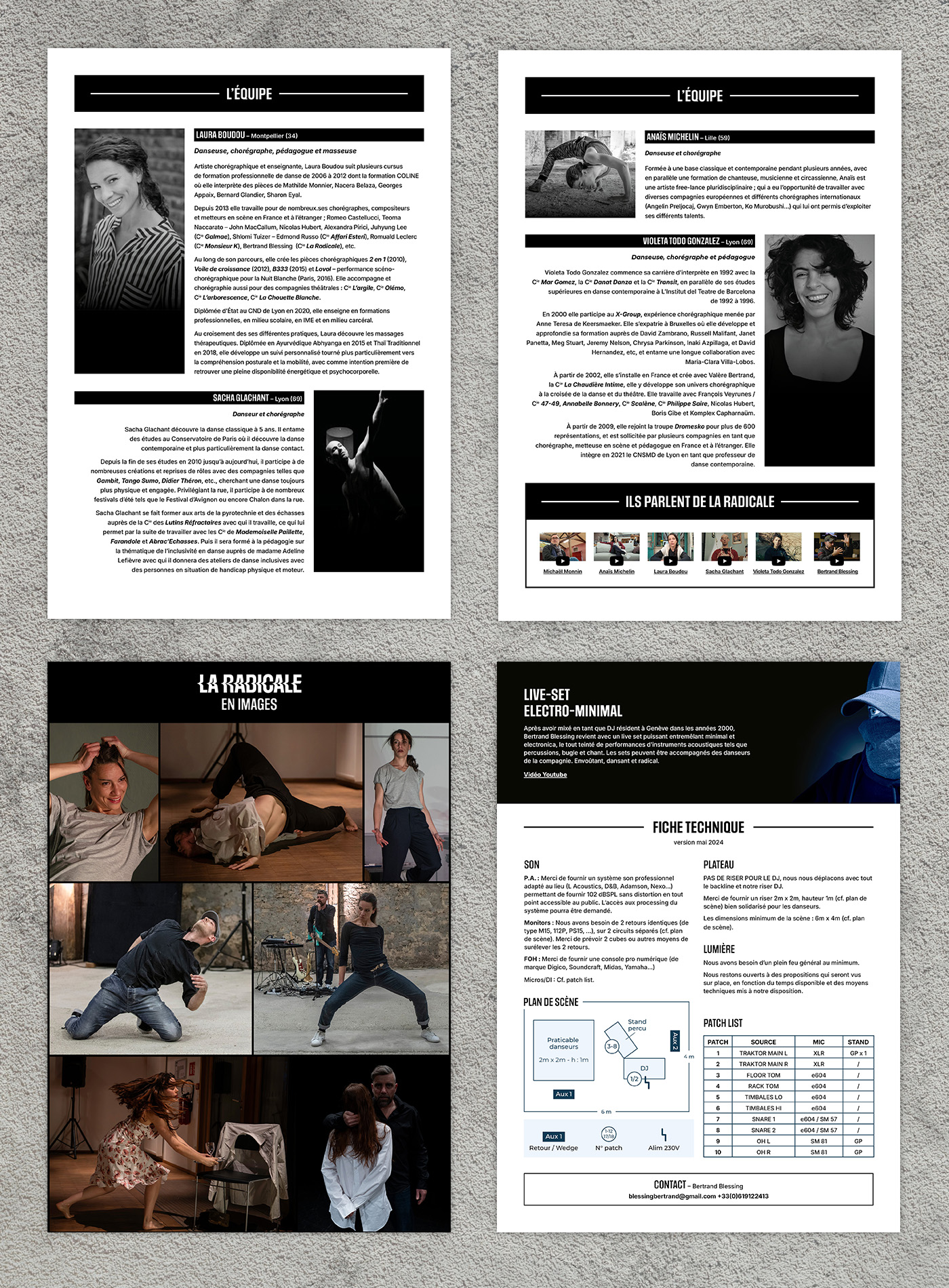 Pages du dossier de presse La Radicale