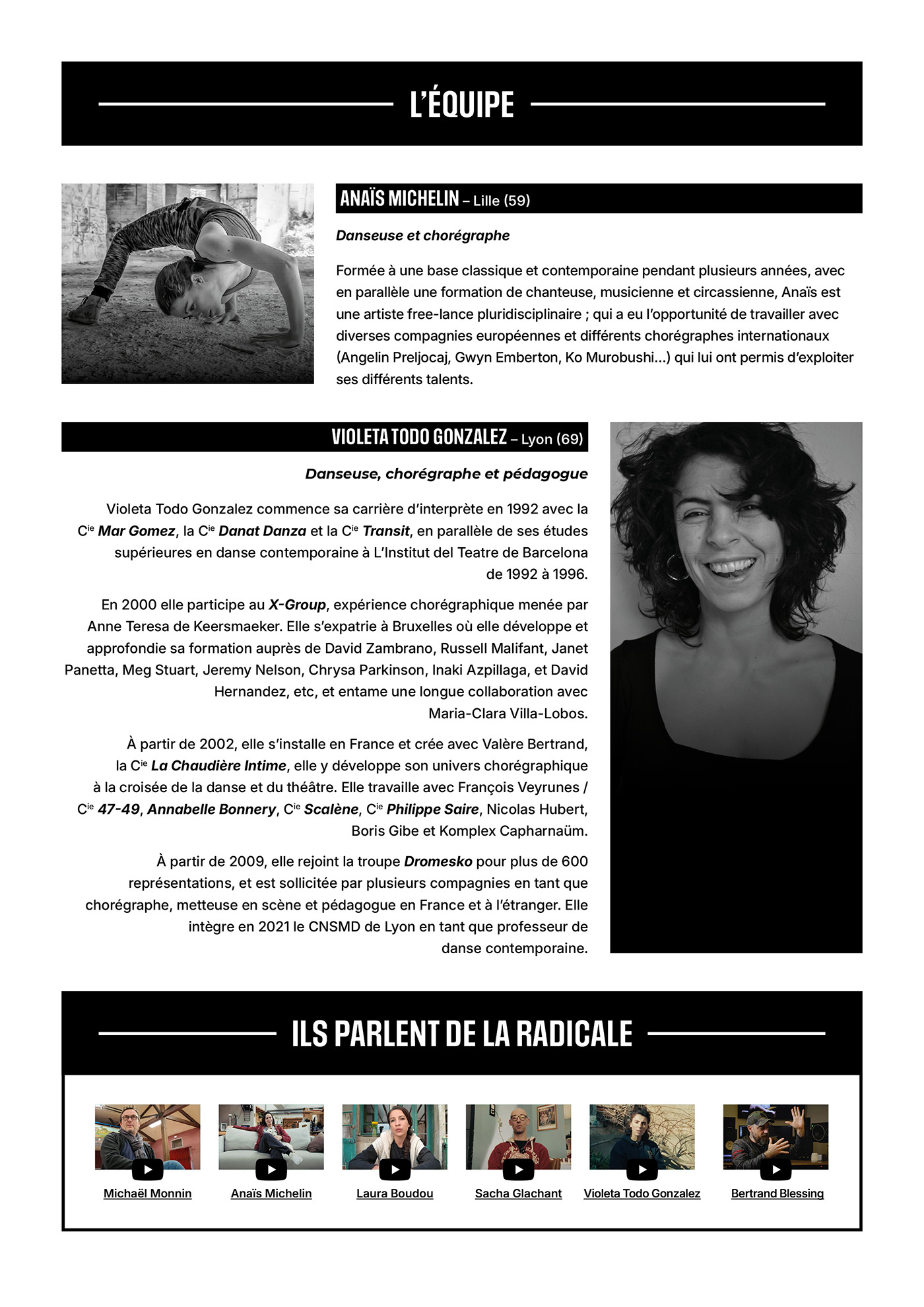 Page du dossier de presse La Radicale